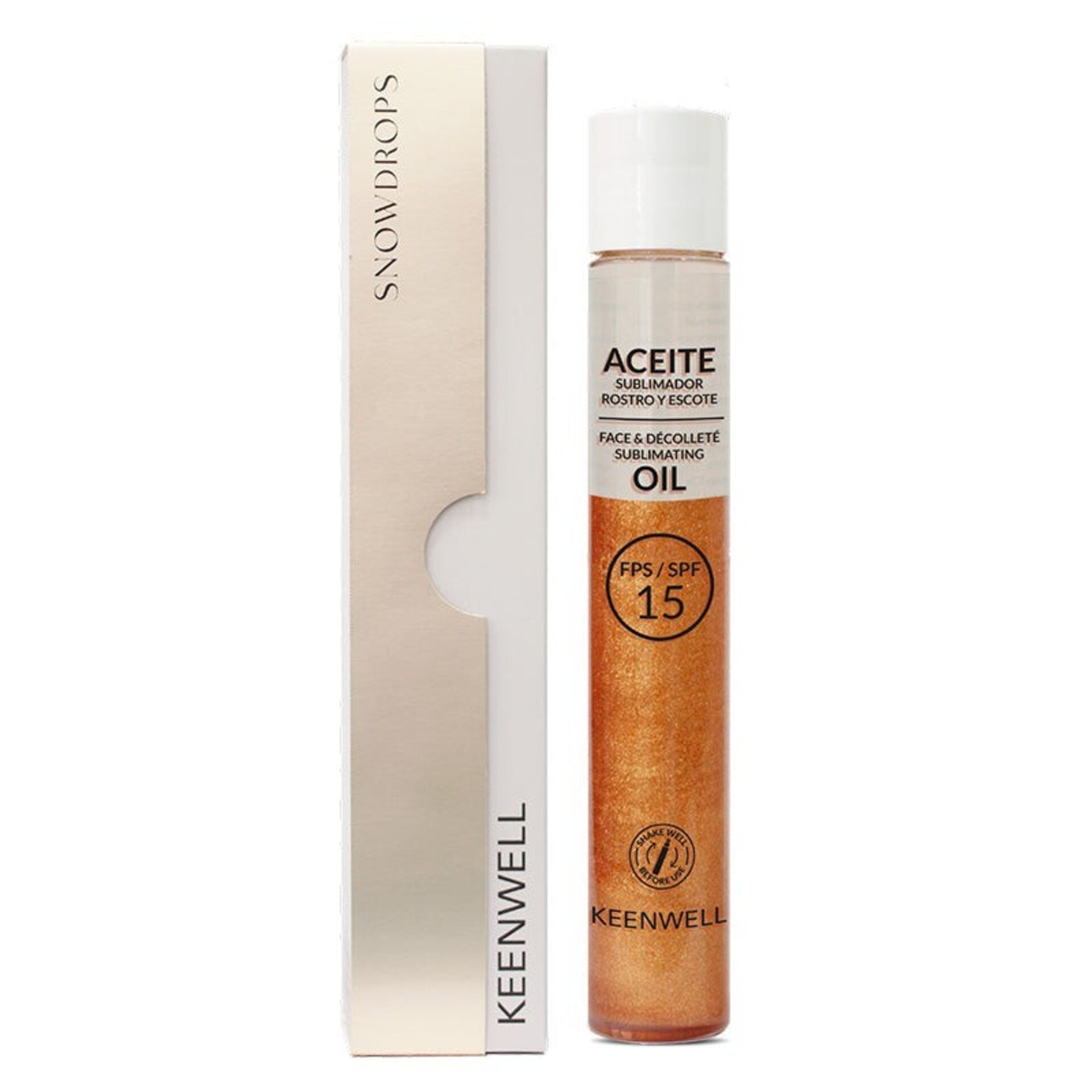 ACEITE SUBLIMADOR SNOWDROPS ROSTRO Y ESCOTE 75 ml KEENWELL, SPF-15 - 2